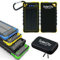 8000 mAh Dual-USB Water Resistant Solar Power Bank Battery Charger